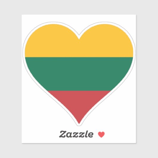 Liefde Litouwen Vlag Sticker (Vel)