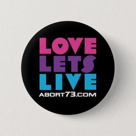 Liefde Live / Abort73.com Ronde Button 5,7 Cm (Voorkant)