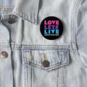 Liefde Live / Abort73.com Ronde Button 5,7 Cm (In situ)