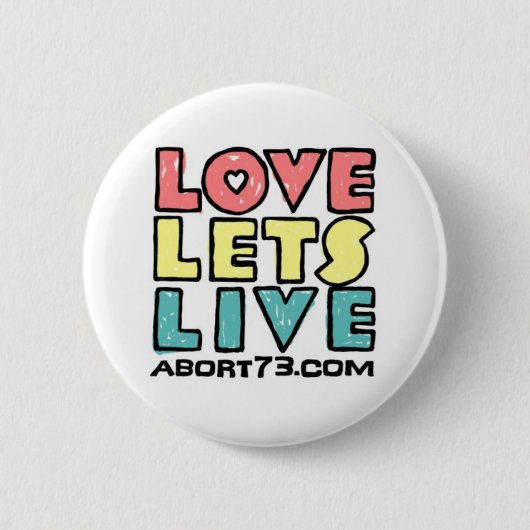 Liefde Live (Alternatief) / Abort73.com Ronde Button 5,7 Cm (Voorkant)
