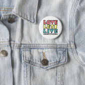 Liefde Live (Alternatief) / Abort73.com Ronde Button 5,7 Cm (In situ)