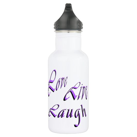 Liefde Live Laugh Logo, herbruikbare waterfles (Rechts)