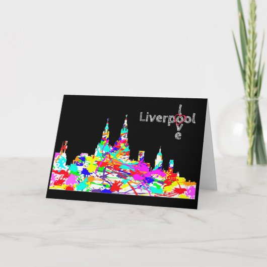 Liefde Liverpool - het Wenskaart van de Horizon Kaart (Voorkant)