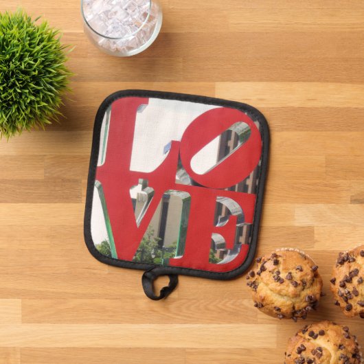LIEFDE Love Park Philadelphia Photo Pot Holder Pannenlap (Top down)
