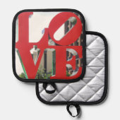 LIEFDE Love Park Philadelphia Photo Pot Holder Pannenlap (Voorkant / Achterkant)