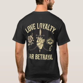Liefde Loyaliteit, Angst Verraad – Gotische Vintag T-shirt