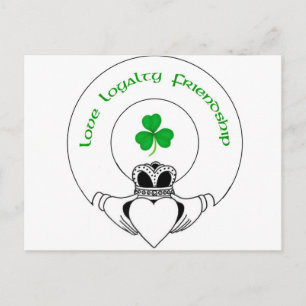 Liefde, Loyalty, vriendschap Claddah Briefkaart
