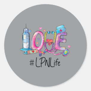 Liefde Lpn Leven Verpleegster Ronde Sticker