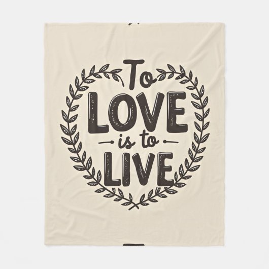 Liefde luid, leef volledig – Liefde is leven Fleece Deken (Voorkant)
