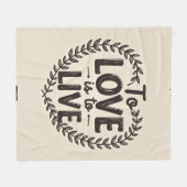 Liefde luid, leef volledig – Liefde is leven Fleece Deken (Voorkant (Horizontaal))