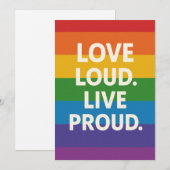 Liefde luid. Live Proud Kaart (Voorkant / Achterkant)