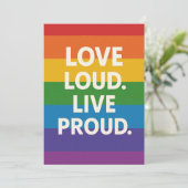 Liefde luid. Live Proud Kaart (Staand voorkant)