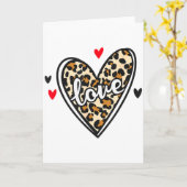 Liefde Luipaard Valentijn Kaart (Gele Bloem)