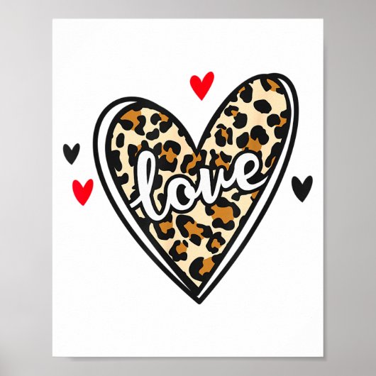 Liefde Luipaard Valentijn Poster (Voorkant)