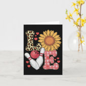 Liefde Luipaard Zonnebloem Bowling Valentijn Bowli Kaart (Gele Bloem)
