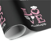 Liefde Lunch Lady Life Funny Valentijnsdag Cadeaus Cadeaupapier (Rol Hoek)