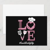 Liefde Lunch Lady Life Funny Valentijnsdag Cadeaus Kaart (Voorkant / Achterkant)
