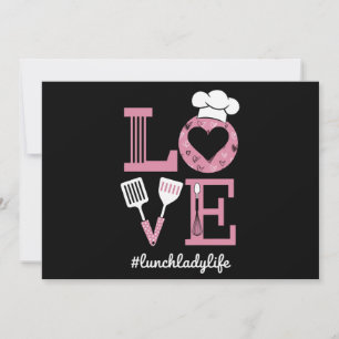 Liefde Lunch Lady Life Funny Valentijnsdag Cadeaus Kaart