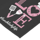Liefde Lunch Lady Life Funny Valentijnsdag Cadeaus Korte Tafelloper (Hoek)