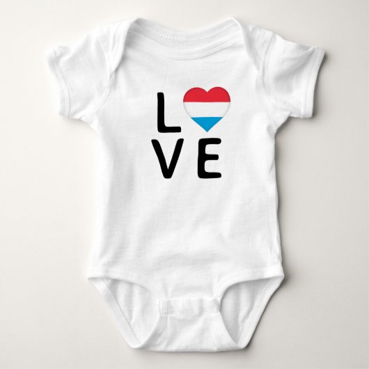 Liefde - Luxemburgse vlag Romper (Voorkant)