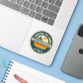 Liefde MA - Massachusetts Staat Souvenir Sticker (Laptop met iPhone)