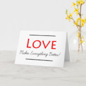 Liefde maakt alles beter Wenskaart Kaart (Gele Bloem)