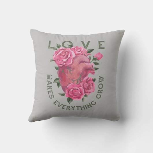 Liefde maakt alles groeien kussen (Achterkant)