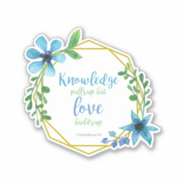 Liefde maakt Bijbel verse citaatbloemen woedend Sticker