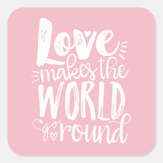 Liefde maakt de wereld Go Round Stickers (Voorkant)