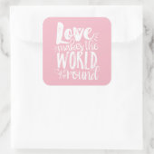 Liefde maakt de wereld Go Round Stickers (Tas)