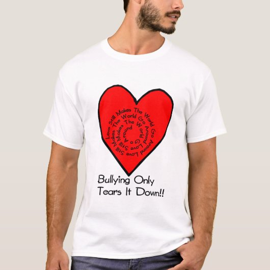 Liefde maakt de wereld nog steeds rond t-shirt (Voorkant)