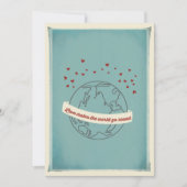 Liefde maakt de wereld rond de bruiloft uitnodigen kaart (Voorkant)