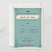 Liefde maakt de wereld rond de bruiloft uitnodigen kaart (Achterkant)