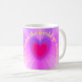 Liefde maakt de wereld rond koffiemok (Voorkant rechts)