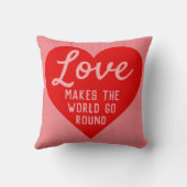 Liefde maakt de wereld rond kussen (Achterkant)