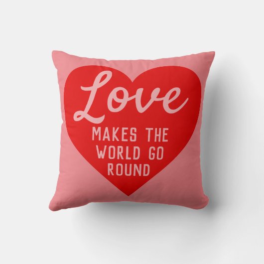 Liefde maakt de wereld rond kussen (Achterkant)