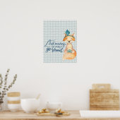 Liefde maakt de wereld uit - Boho Fox Wood Poster (Keuken)
