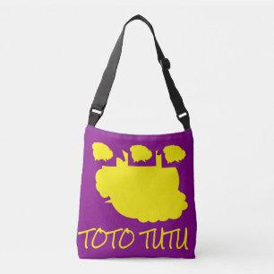 Liefde maakt Dichters grote gele splash paarse ont Crossbody Tas