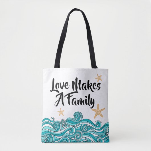 Liefde maakt een adoptie van het gezin - Staarvis  Tote Bag (Voorkant)