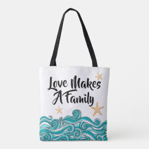 Liefde maakt een adoptie van het gezin - Staarvis Tote Bag