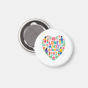 Liefde Maakt Een Familie Bloemhart Shirt Magneet