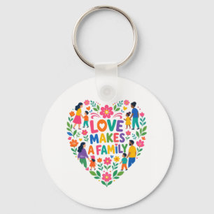 Liefde Maakt Een Familie Bloemhart Shirt Sleutelhanger