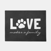 Liefde maakt een familie | Dog Paw Print |  Deurmat (Voorkant)