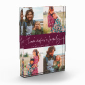 Liefde Maakt een Familie Modern Script Cranberry Fotoblokken (Links)