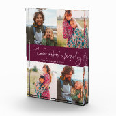 Liefde Maakt een Familie Modern Script Cranberry Fotoblokken (Rechts)