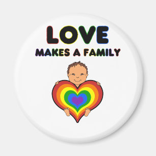 Liefde maakt een familie Tan Skin Baby Magnet