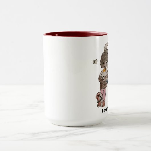 Liefde maakt een familie van Ainsley-Mok van 15 oz Mok (Midden)