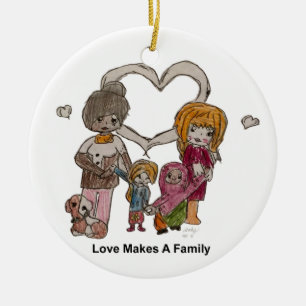 Liefde maakt een familie van Ainsley-Ornament Keramisch Ornament