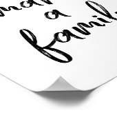 Liefde maakt een familiePoster Poster (Hoek)