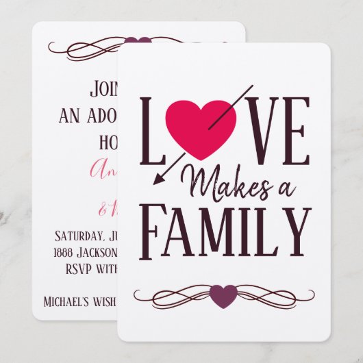 Liefde maakt een gezin - Aankondigingen van adopti (Voorkant / Achterkant)